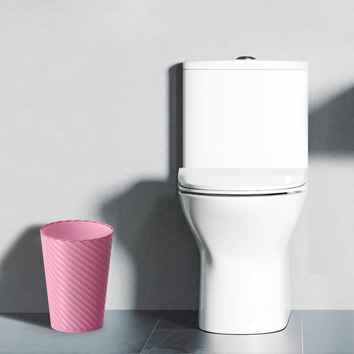 Bathroom Trash Can, 3 Pack 1.8 Gallons Small Trash Can with Trash Bags, Bathroom Garbage Can