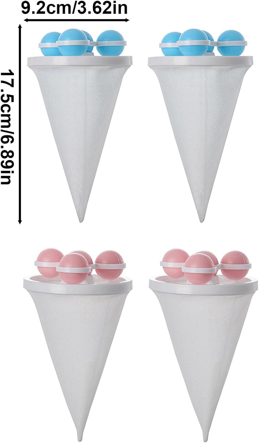 4PCS Hair Filter Bag for Fop Loader, Lint Traps for Laundry, Lint Catcher for Washing Machine, Pet