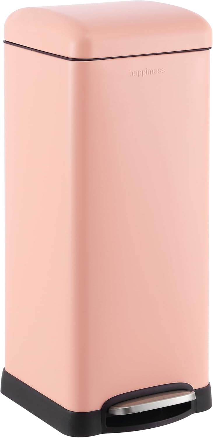 happimess HPM1007J Betty Retro 8-Gallon Step-Open Trash Can, Fingerprint Resistant, Modern