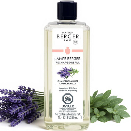 MAISON BERGER - Lavender Fields - Lampe Berger Fragrance Refill for Home Fragrance Oil Diffuser