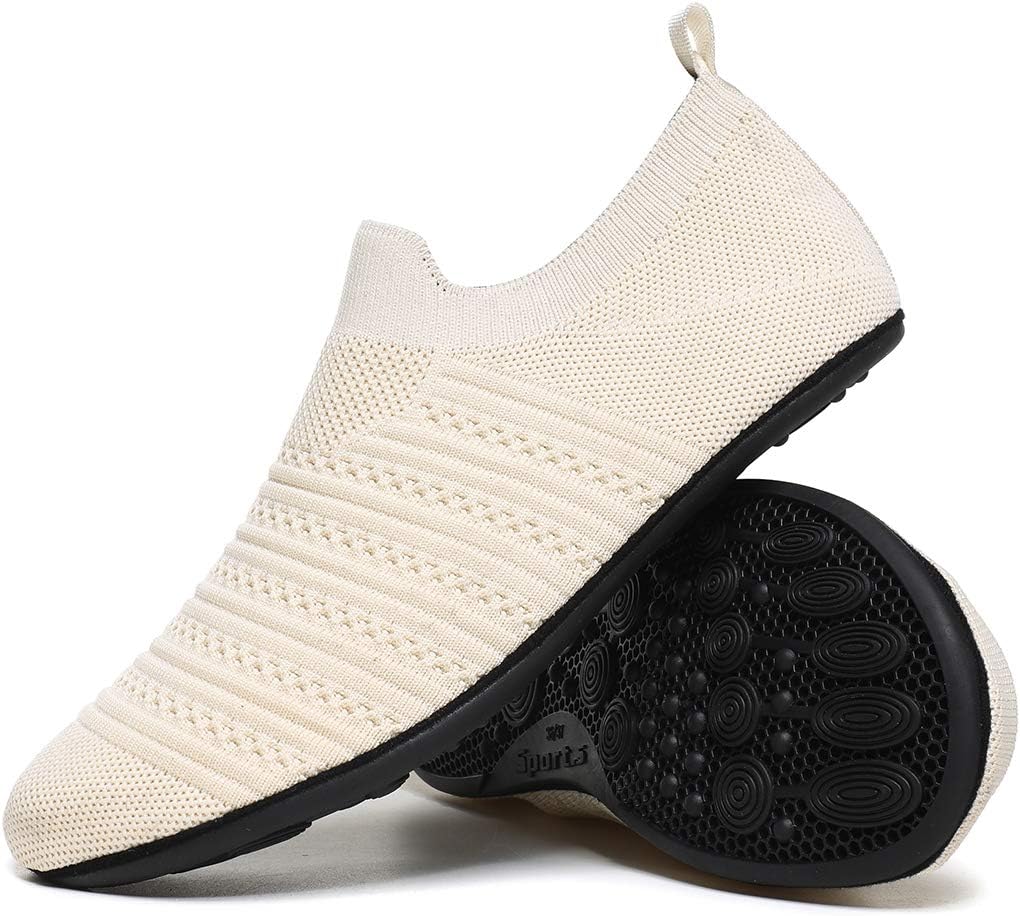QZKDM Lightweight Slip on Grip Indoor House Slippers Barefoot Non Slip Home Exercise Yoga Shoes for