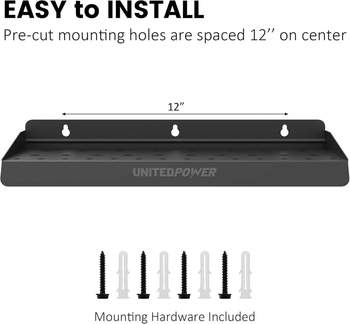 UNITEDPOWER Screwdriver Holder, Wall Mount Storage Rack Organizer for Workshop, Shed, Garage, Home