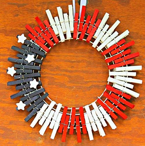 DurReus Small Clothespins Decorations Display Art Project Wood Kitchen Clips Chip Bags Clothesline