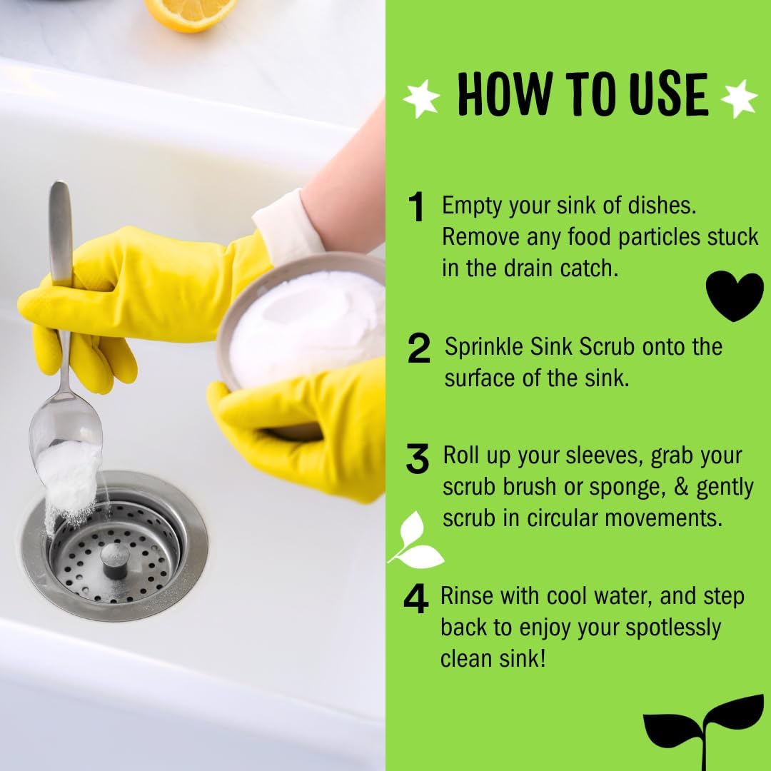 Molly's Suds Sink and All Purpose SCRUB | Gently Removes Stains, Scrubs Away Grease & Gime, Buffs