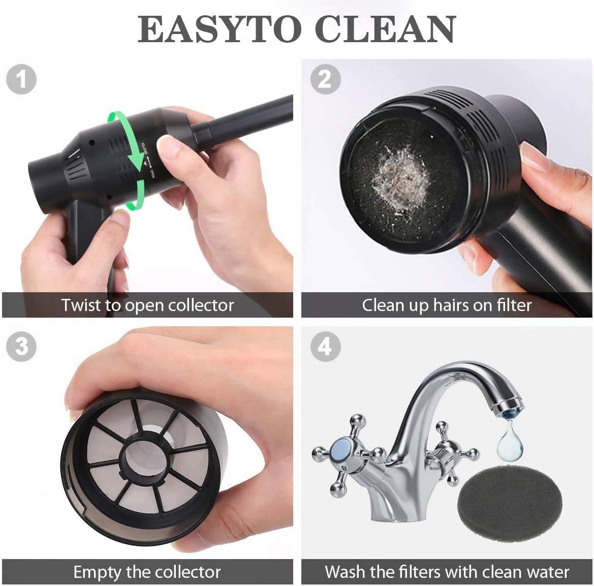 [Upgrade] Mini Vacuum Cordless Vacuum Keyboard Cleaner Mini Computer Vacuum Rechargeable Desk