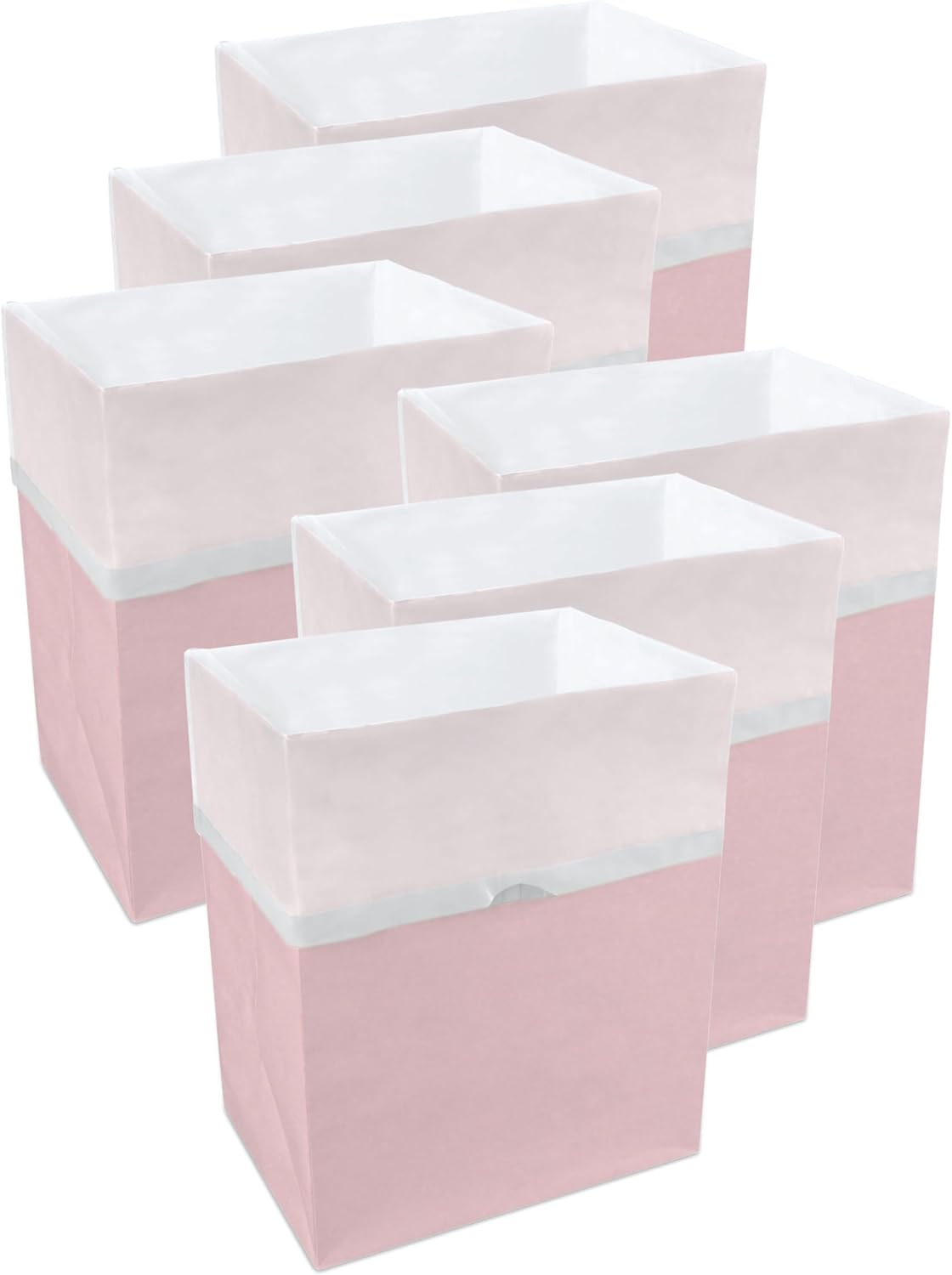 13 Gallon Disposable Pop-Up Trash Cans (6-Pack) with Fitted Bags – Foldable Garbage & Recycling
