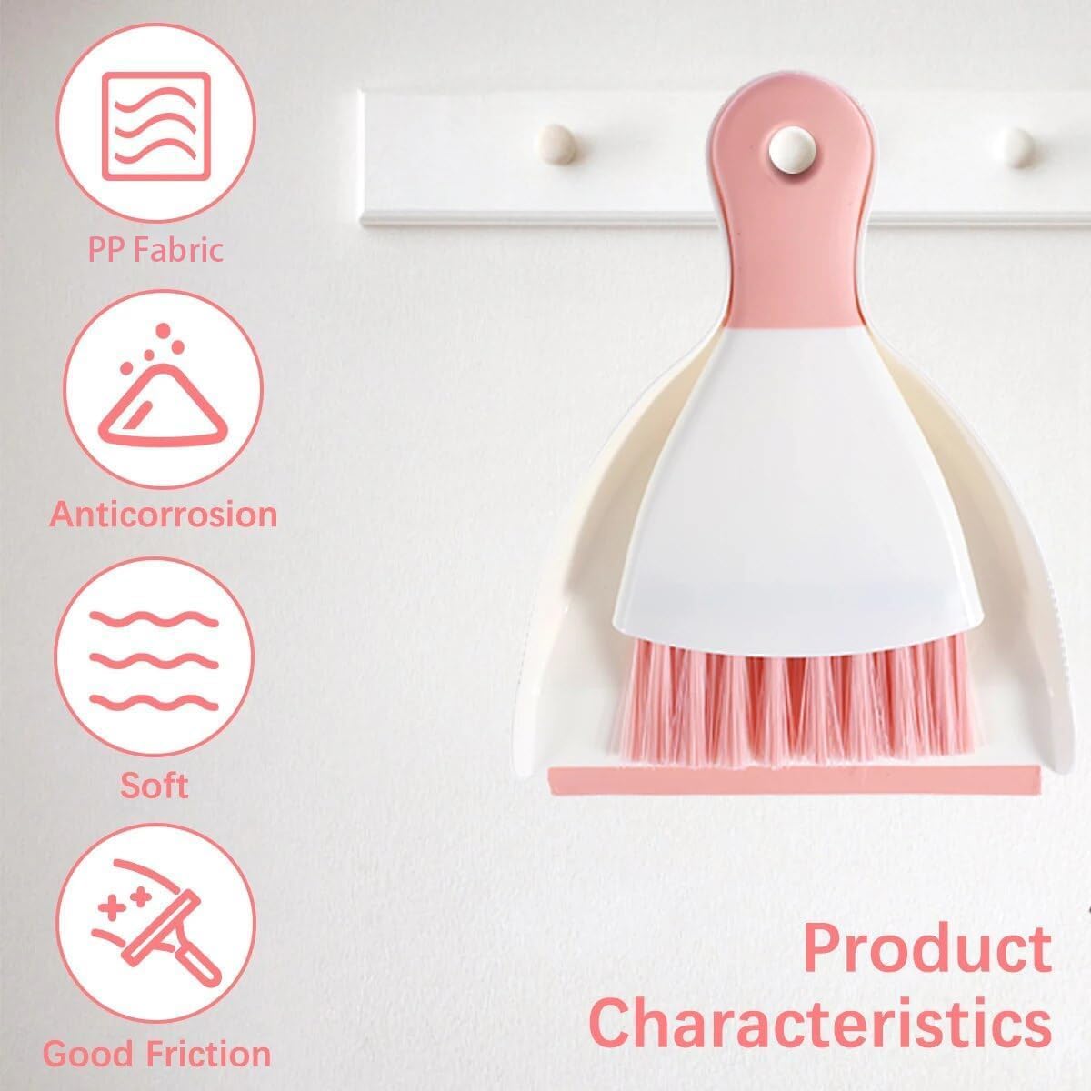 Dust Pan Broom Brush Dustpan - Dustpan and Brush Set, Mini Dust Pans with Brushes, Handheld Broom