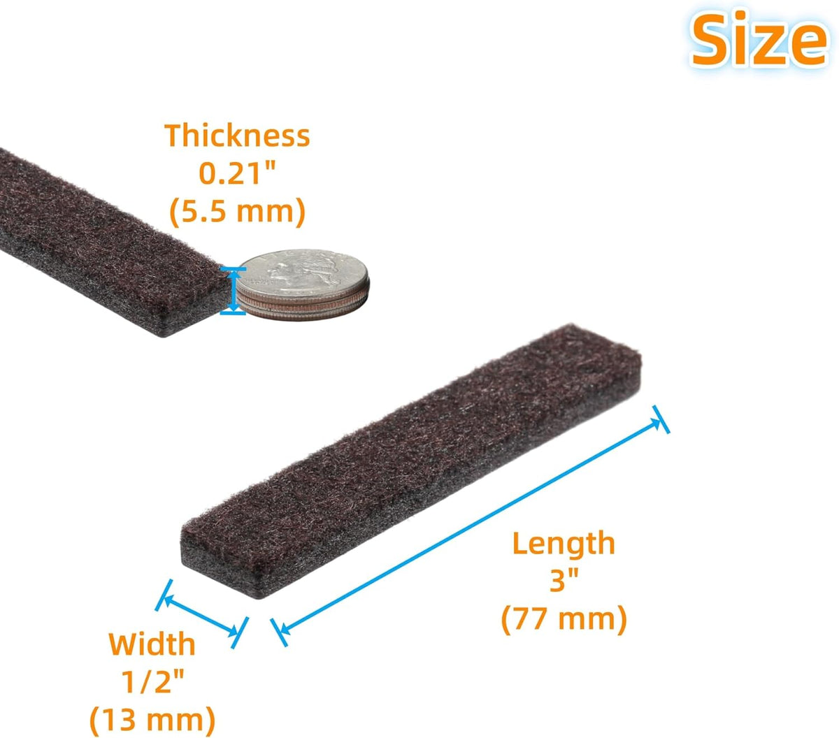 Furnigear Felt Strips with Adhesive Backing for Furniture - Felt Furniture Pads for Hardwood