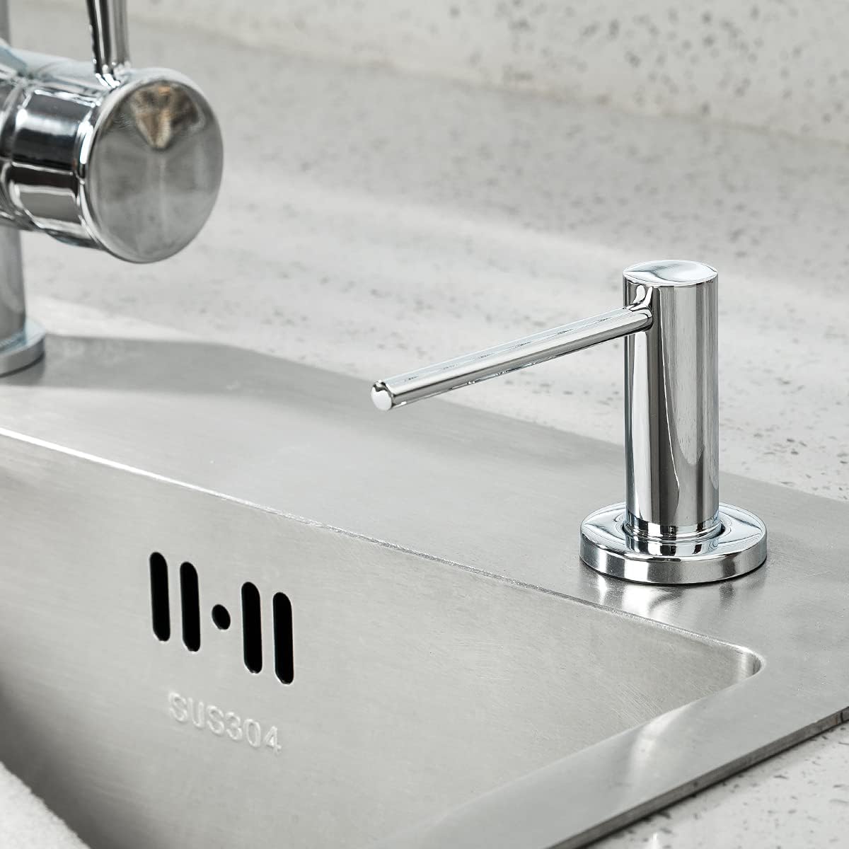 Soap Dispenser for Kitchen Sink Polished Chrome GAPPO Stainless Steel Countertop Pump Hand Lotion