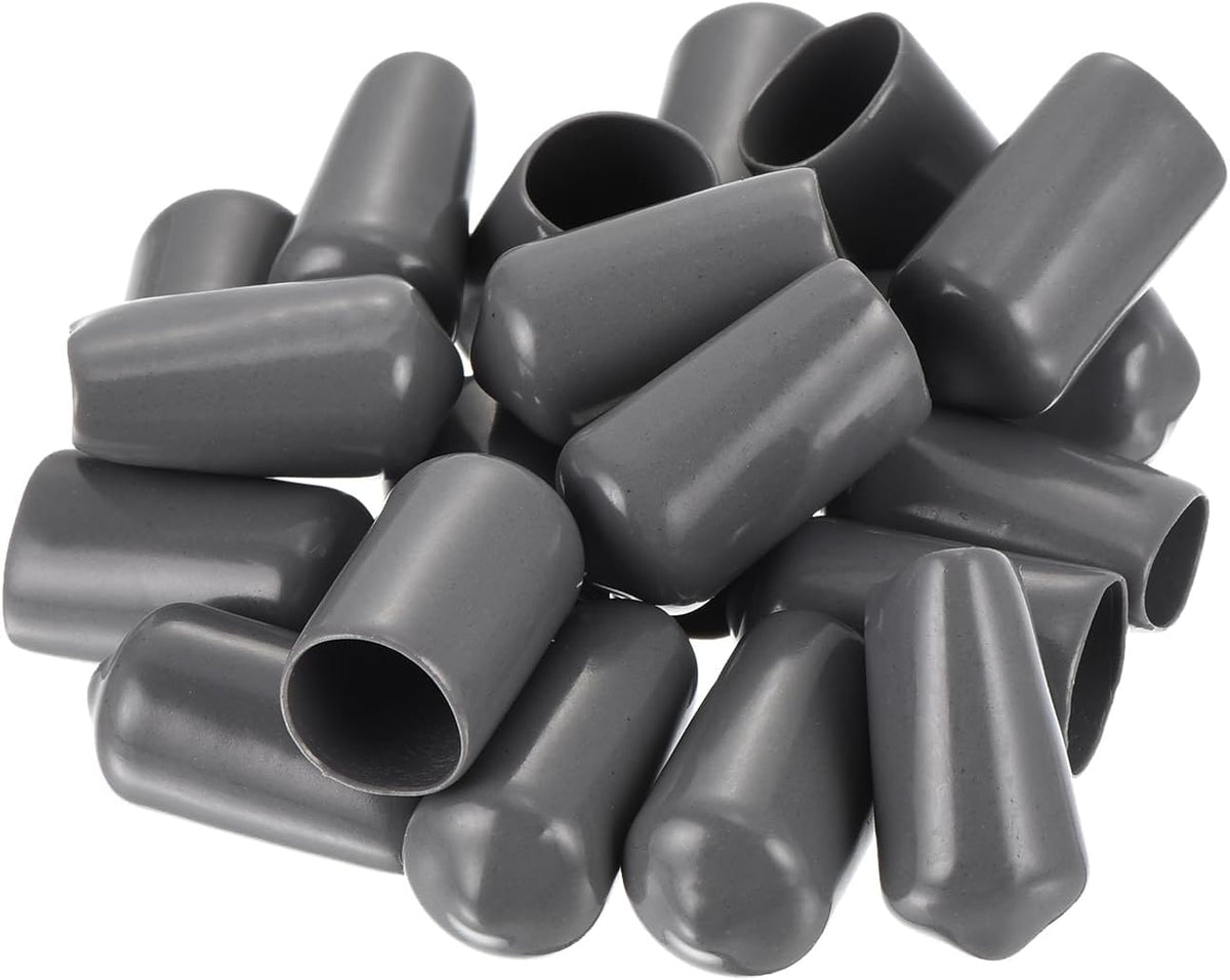uxcell 20pcs Rubber End Caps 11mm ID Vinyl PVC Round Tube Bolt Cap Cover Screw Thread Protectors