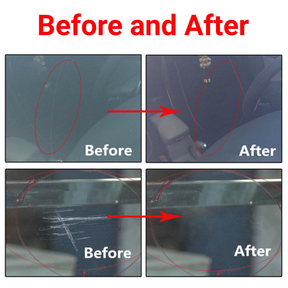 Windshield Scratch Remover Set Glass Polishing Kit Abrasive Discs Polish Pads for Any Windscreen