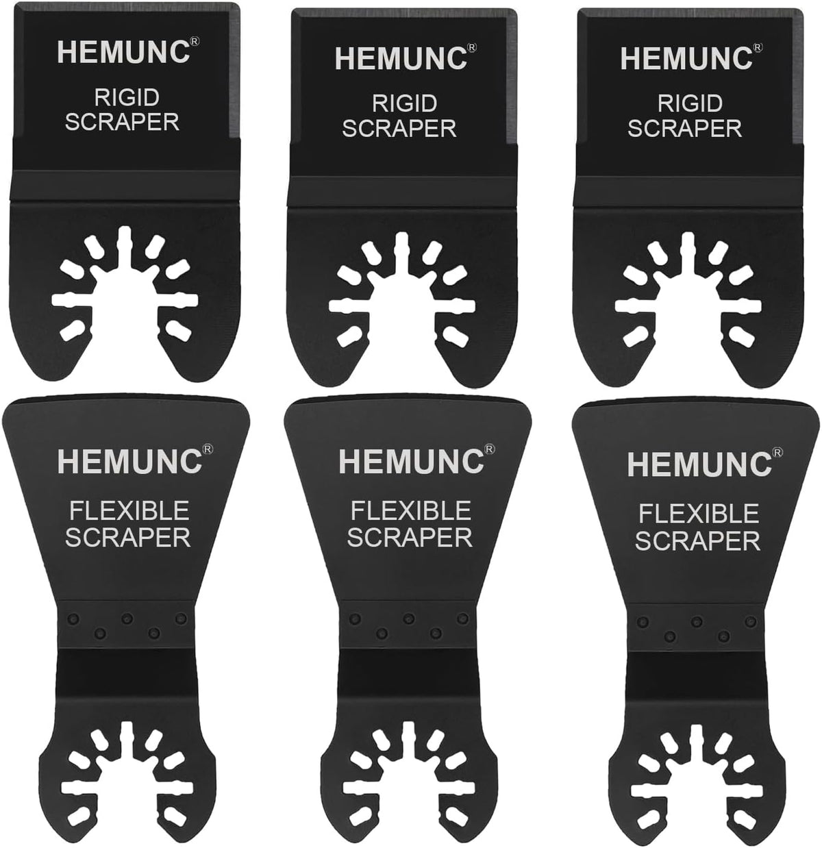 6 Oscillating Tool Scraper Blades Flexible Rigid Scraper Blade, for Removal of Caulk,Vinyl