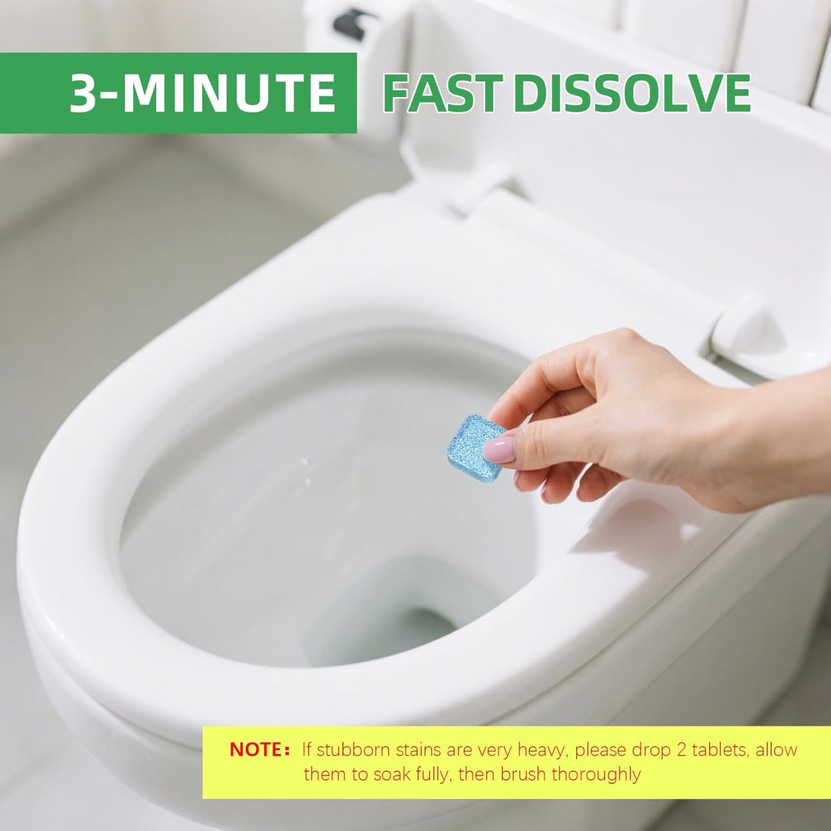 Toilet Bowl Cleaner Tablets 30 Big Pack Fast Dissolve Plastic-free Septic Safe Deodorize Remove