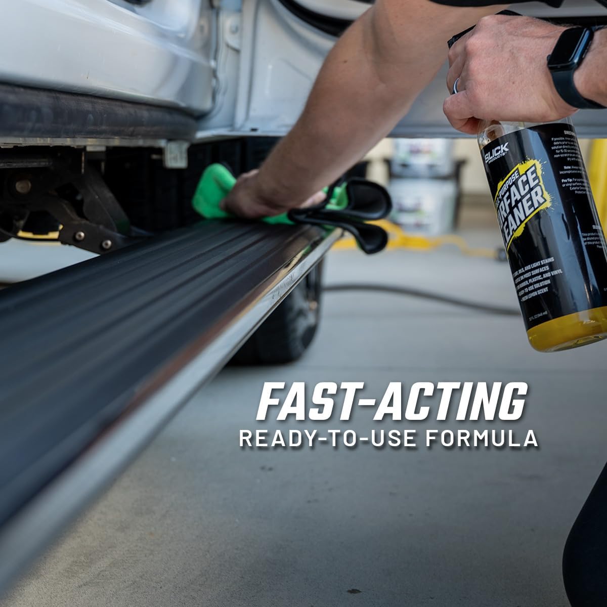 Slick Products All-Purpose Surface Cleaner – Interior & Exterior Vehicle Spray for Plastic, Vinyl