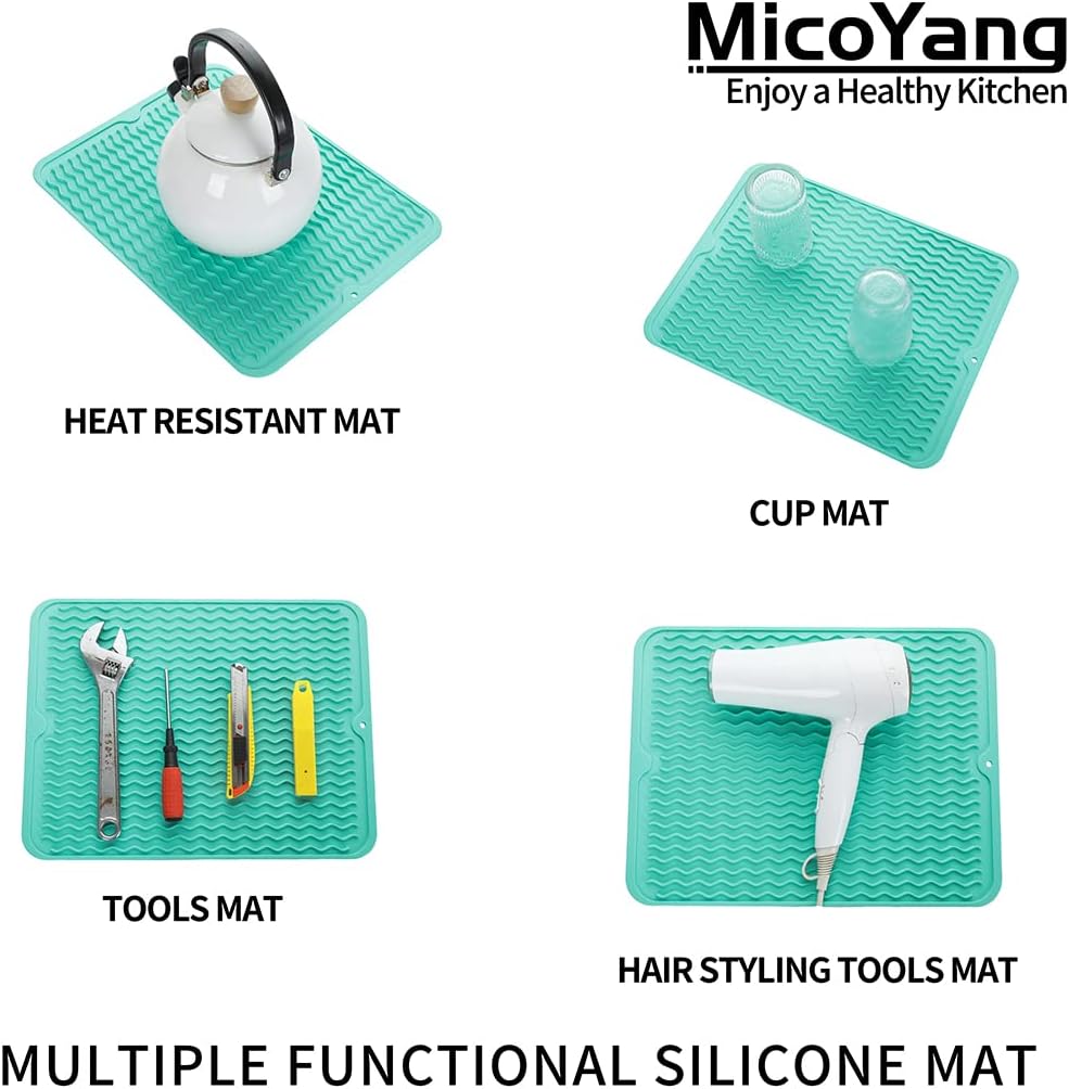 Silicone Dish Drying Mat for Multiple Usage,Easy clean,Eco-friendly,Heat-resistant Silicone Mat for