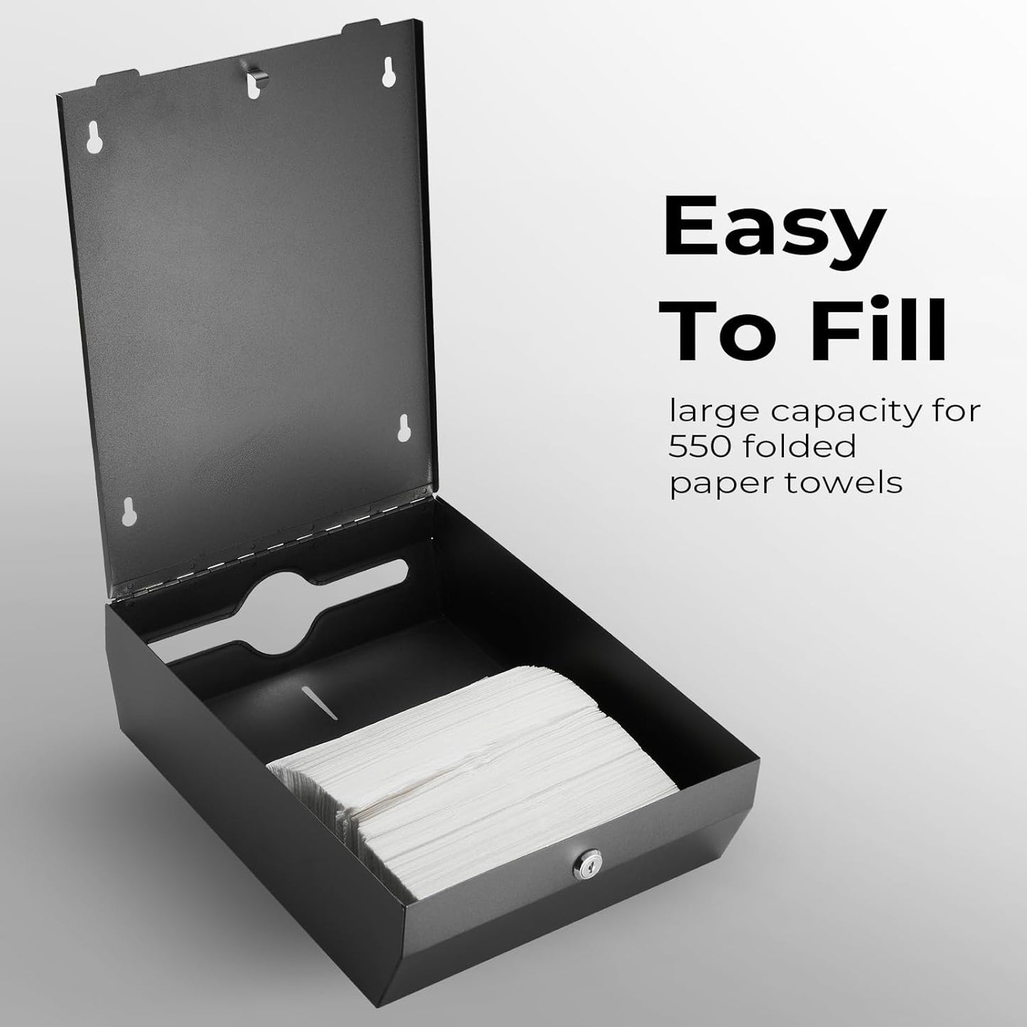 Paper Towel Dispenser Wall Mount - Multifold Trifold Paper Towel Dispensers, Large Capacity