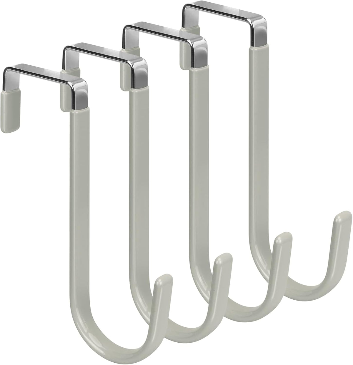 FYY Over The Door Hooks, 4 Pack Door Hangers Hooks with Rubber Prevent Scratches Heavy Duty