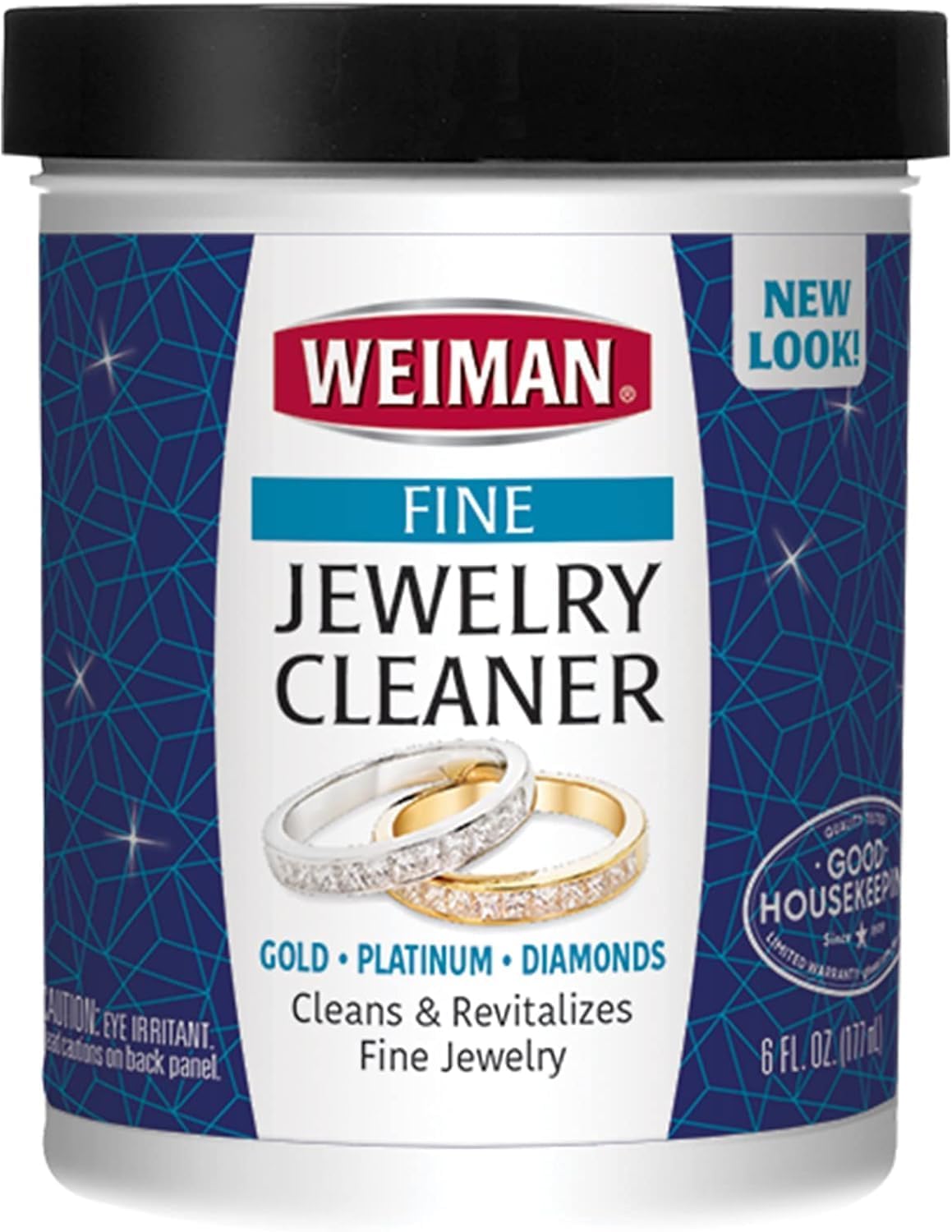 Weiman Fine Jewelry Cleaner Liquid with Cleaning Brush – Restores Shine & Brilliance to Gold