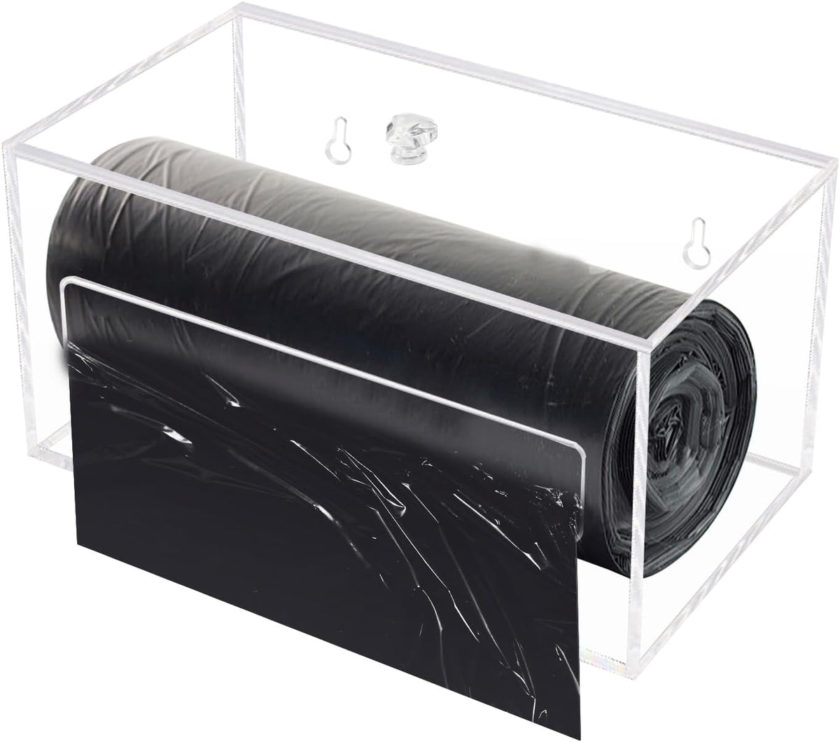 Trash Bag Organizer Dispenser, Acrylic Garbage Bag Holder Dispenser, Trash Bag Roll Dispenser for
