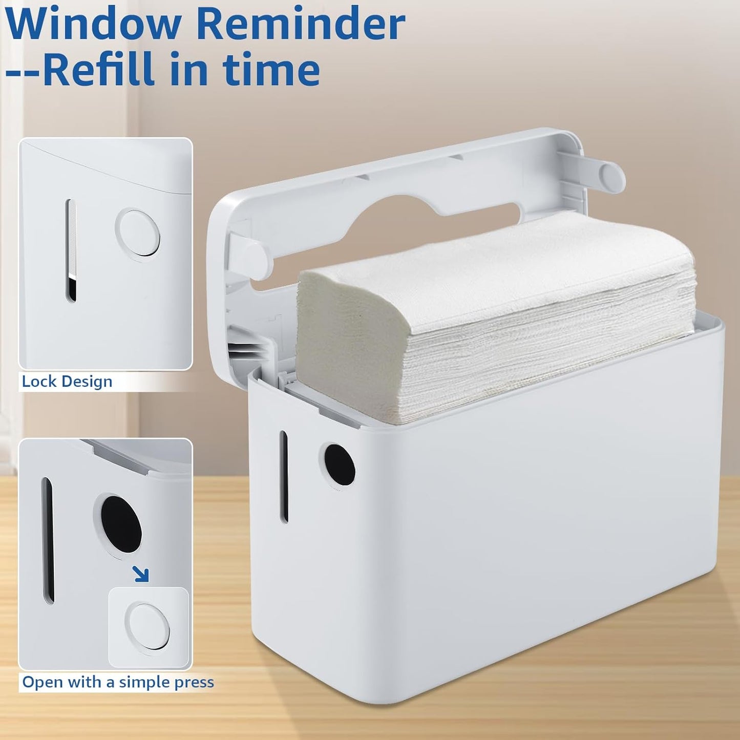 Paper Towel Dispenser Countertop, Multifold Trifold Paper Towel Holder, Hand Towel Dispenser