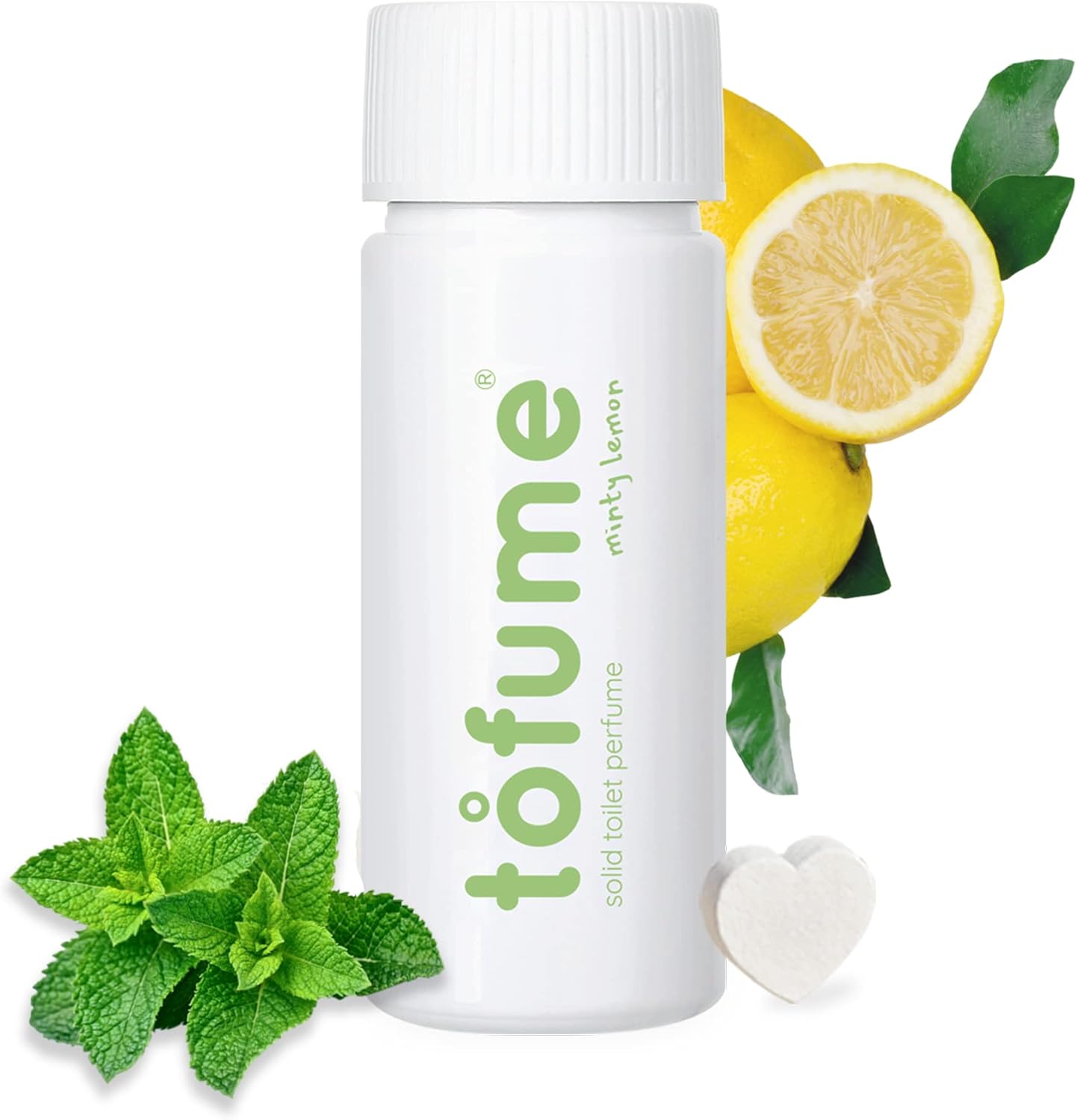 Effervescent Bathroom Air Freshener - Fresh Minty Lemon - Toilet Deodorizer, Bathroom Odor