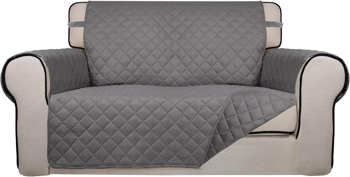 PureFit Reversible Quilted Sofa Cover, Water Resistant Medium Slipcover Furniture Protector