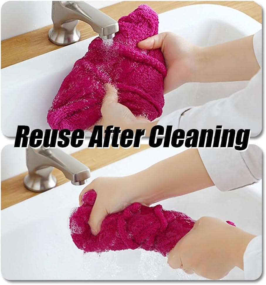 Icexeco Lazy Broom Cover Cloth, Multifunctional Lazy Brooms Cover, Washable Reusable Microfiber
