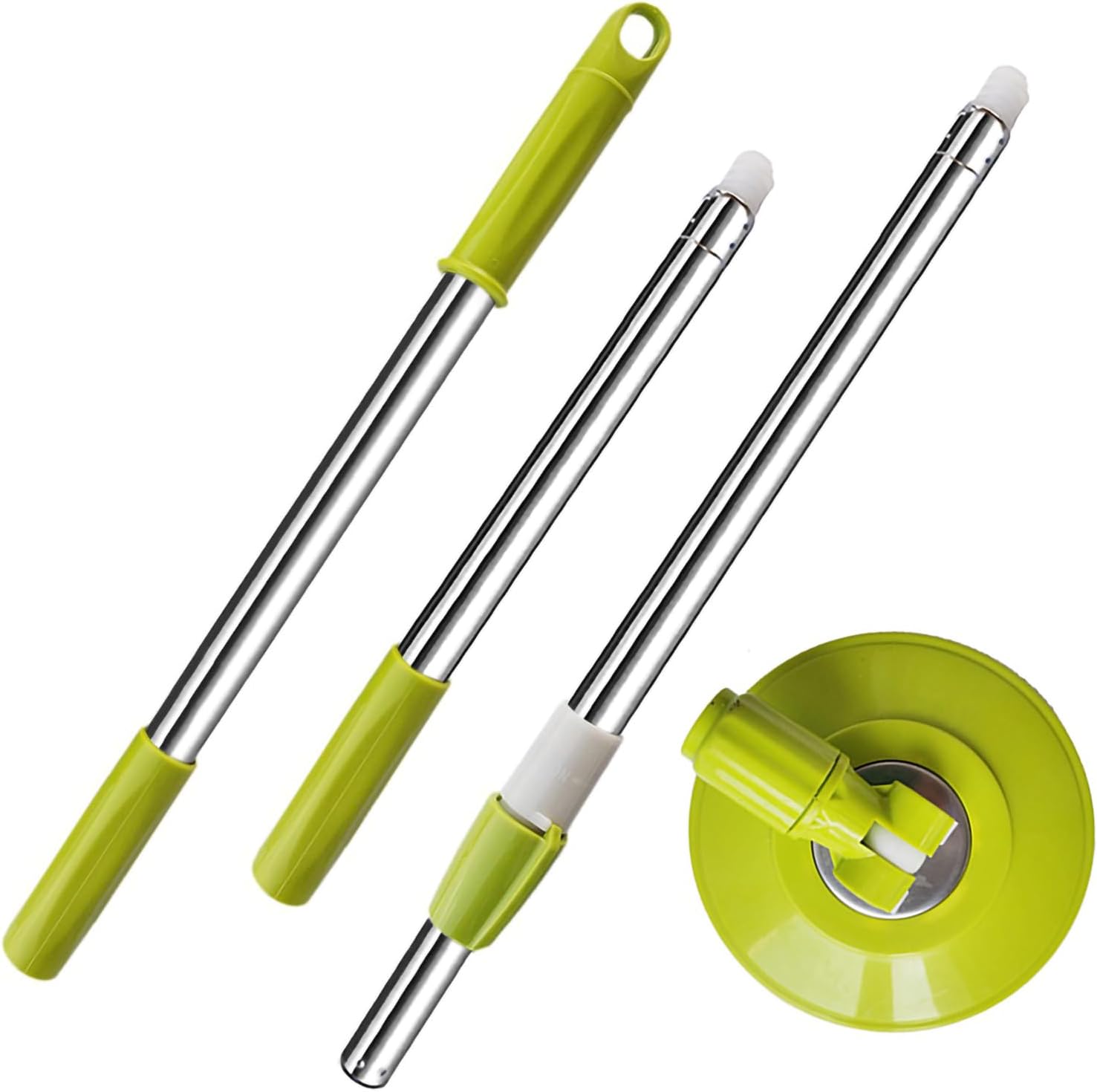 Extended Spin Mop Replacement Mop Handle, Upgraded 60-inch 360 Degrees Rotating Telescopic