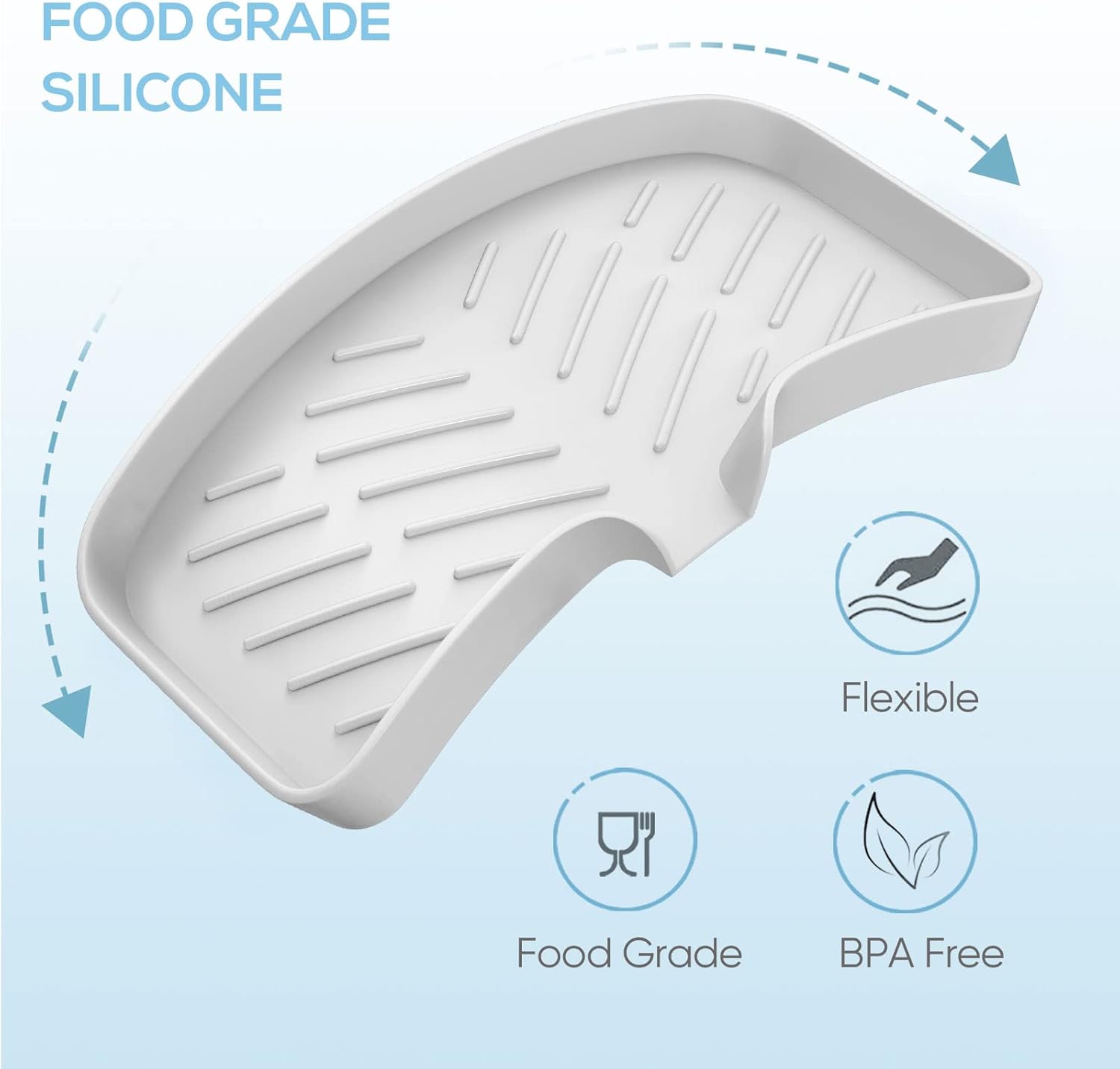 Kitchen Soap Tray,Kitchen Sink Tray Sponge Tray Kitchen Sponge Holder Self Draining Premium