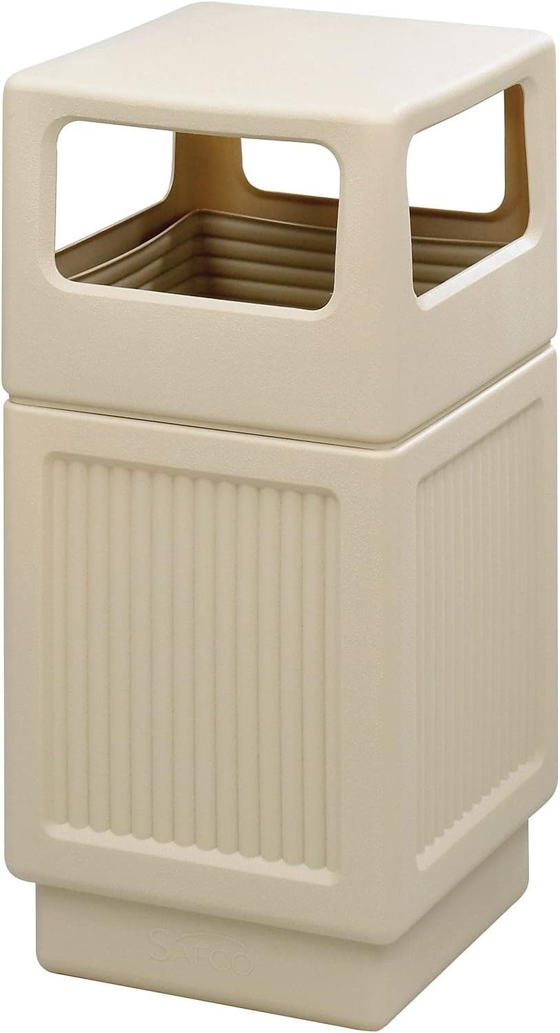 Safco Canmeleon Trash Can, 38 Gallons, Indoor and Outdoor Use, Durable & Weather-Resistant