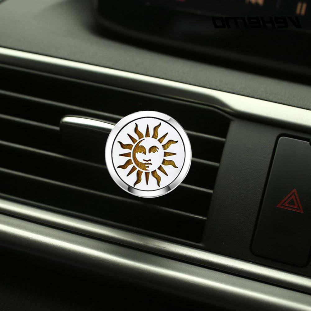 Sun Face Car Diffuser Vent Clip Aromatherapy Essential Oil Car Diffuser Vent Clips Air Freshener