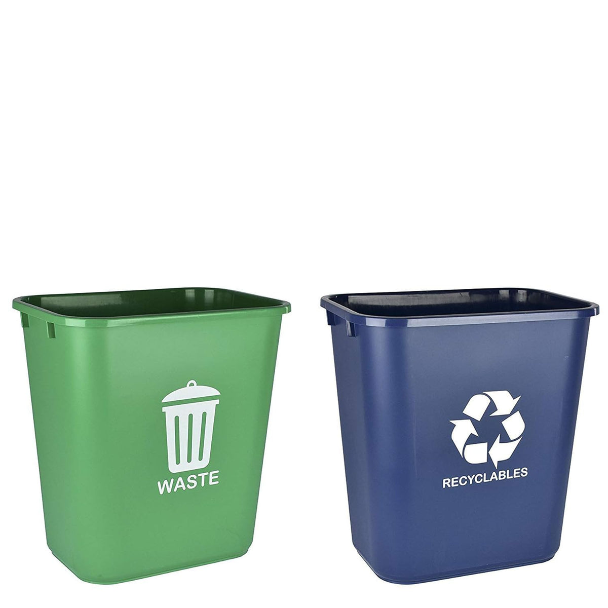 Acrimet Wastebasket Bin for Recycling and Waste, 6.75 Gallon/ 27 Quart/ 24 Liter (Plastic) (Green