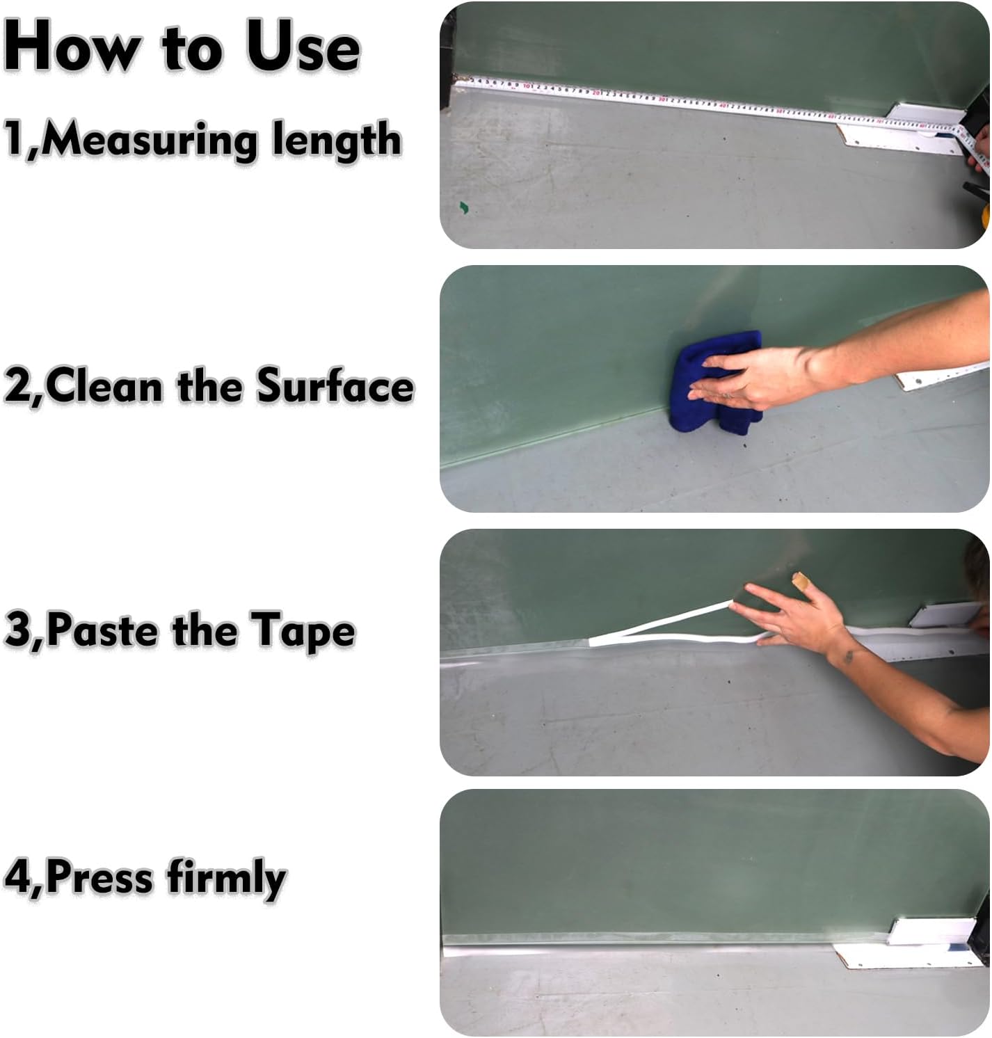 Silicone Seal Weather Stripping Tape 16.5 Feet Strip Bottom Draft Insulation Stopper Tape