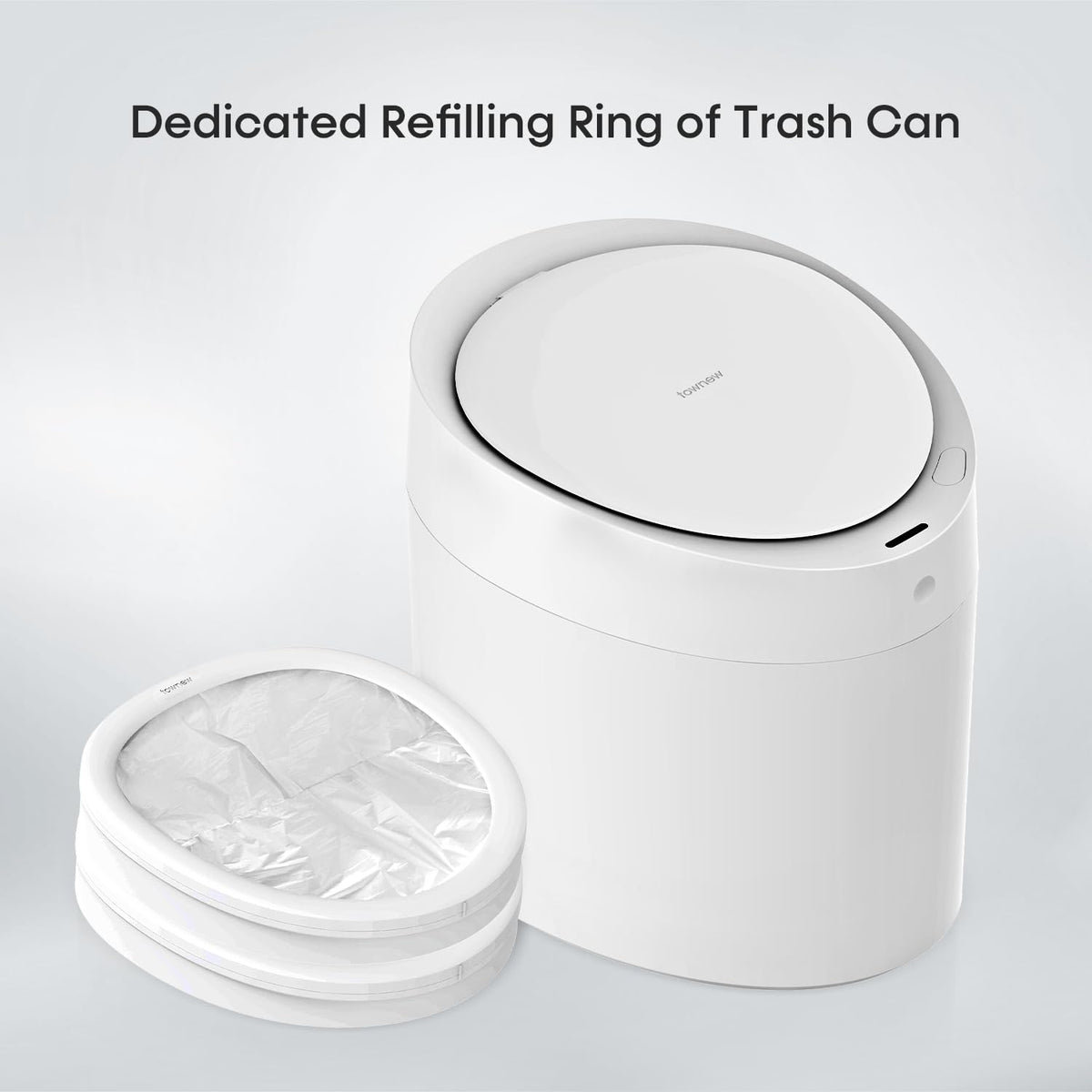 TOWNEW T Air One Official Refill Rings for Smart Bathroom Trash Can, Sturdy Trash Bags for Electric