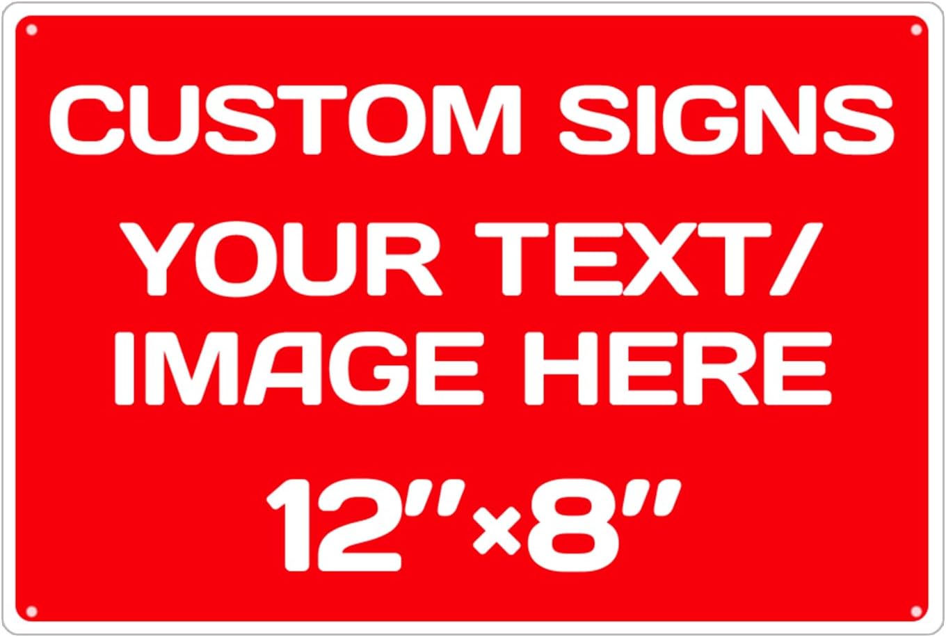 Personalized Aluminum Weatherproof Metal Sign - Multiple Sizes, Custom Text & Picture, Hazard