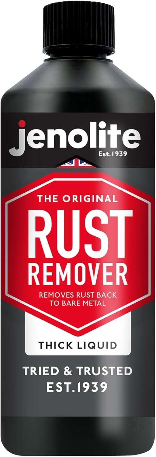 JENOLITE Rust Remover for Metal - Fast Acting No Drip Thick Liquid - Industrial Strength, Removes