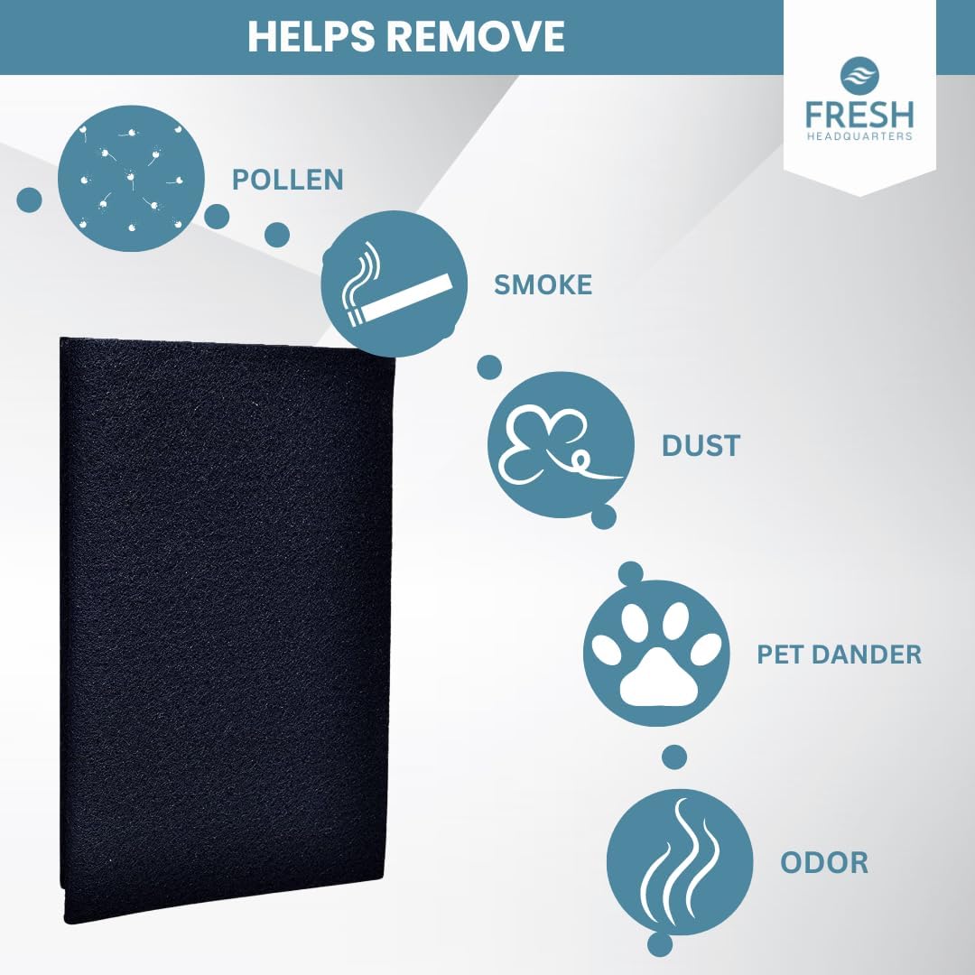 Activated Carbon Filter Pad - Cut To Fit Air Filter Roll for Improved Filtration - Universal Carbon