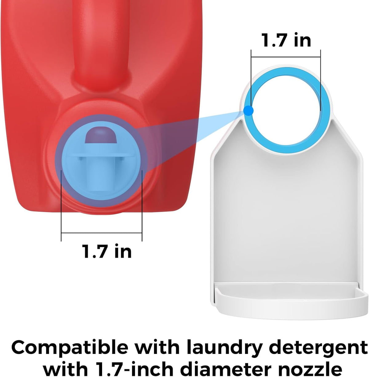 Laundry Detergent Dispenser Cup Holder & Nozzle Force-Saving Switch, Drip Catcher, Soap Dispenser