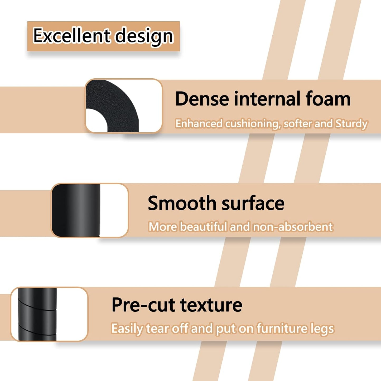 8 Pcs Bed Frame Toe Protectors, Non-Adhesive Bed Frame Leg Covers for Toe Savers, Toe Cushion for