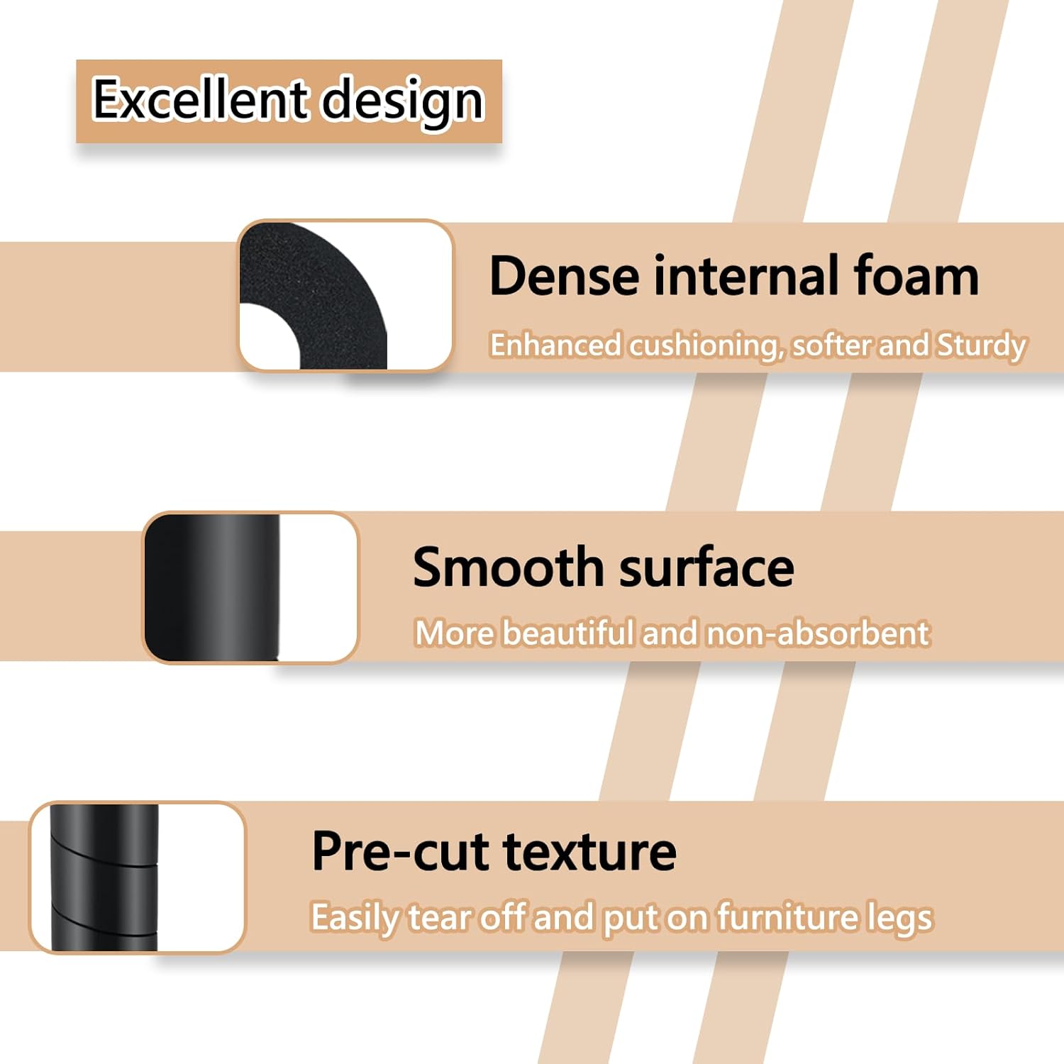 8 Pcs Bed Frame Toe Protectors, Non-Adhesive Bed Frame Leg Covers for Toe Savers, Toe Cushion for