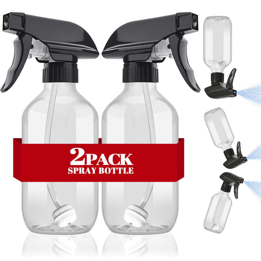 AMORIX Plastic Spray Bottles 2 Pack 360° Water Spray Bottle for Cleaning 10 oz/300 ml Upside Down