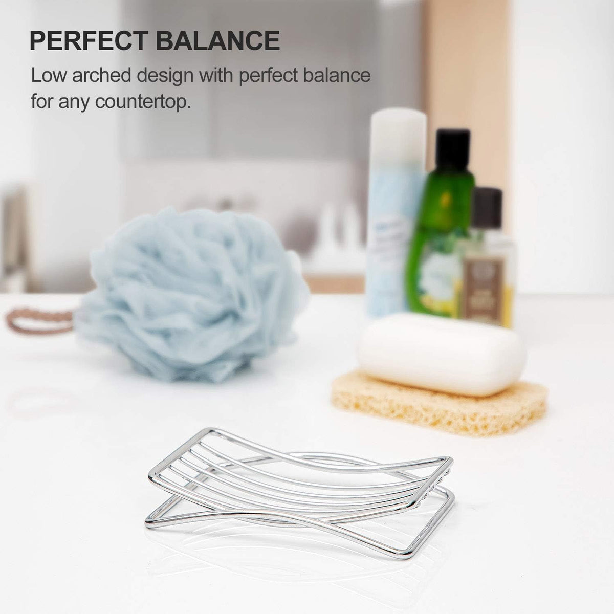 Soap Dish Stainless Steel Bar Soap Holder for Shower Bathroom, Self-draining Soap Dishes Sponge