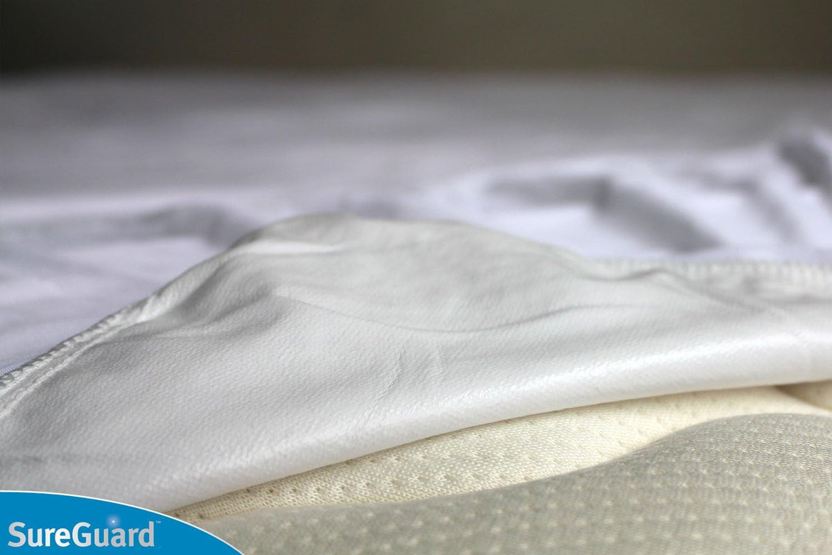 SureGuard Queen Size Mattress Protector - 100% Waterproof, Hypoallergenic - Premium Fitted Cotton