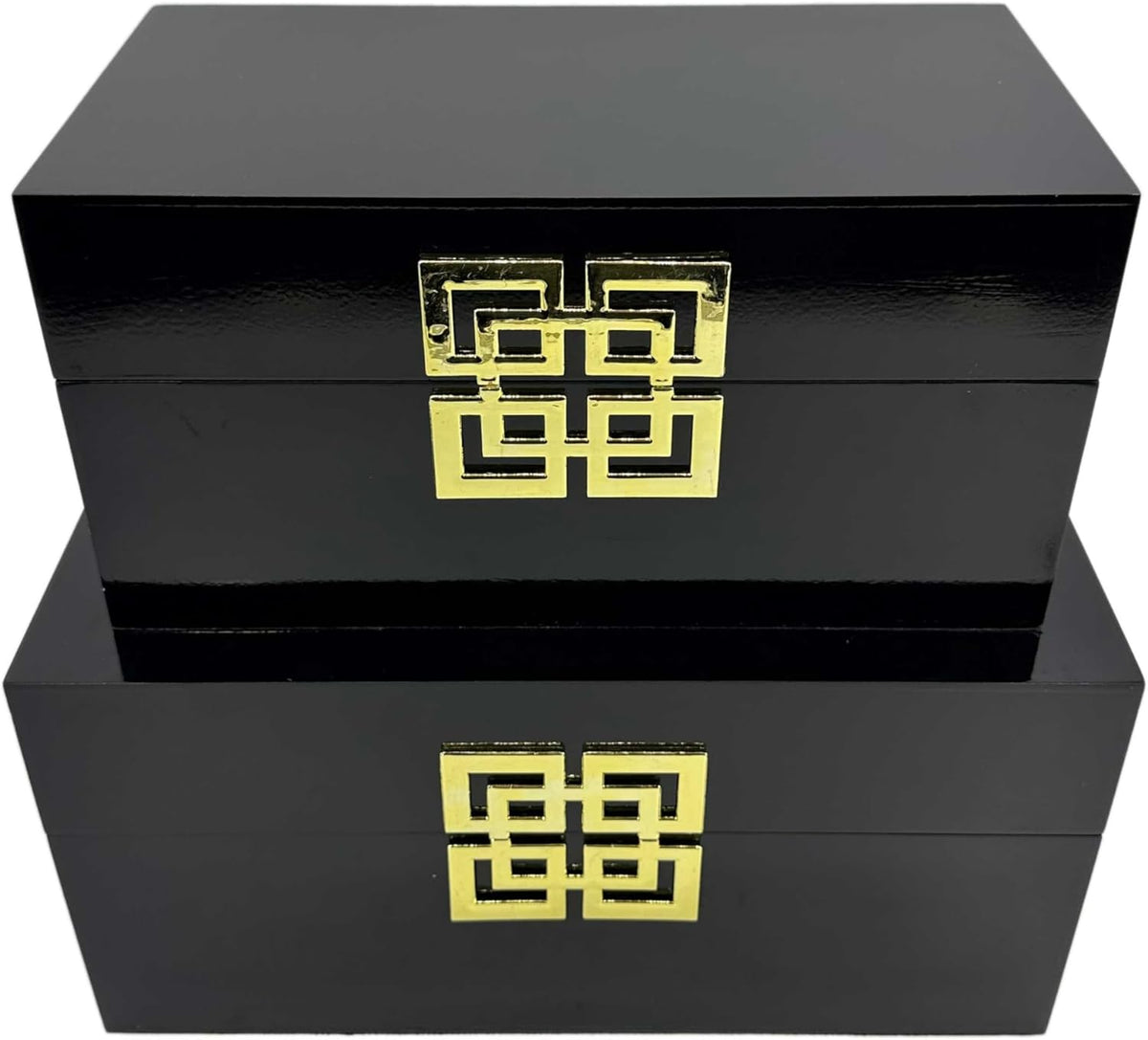 Galt International Storage Box Set Decorative Storage Box w/Hinged Lid Classic Design Wood Decor
