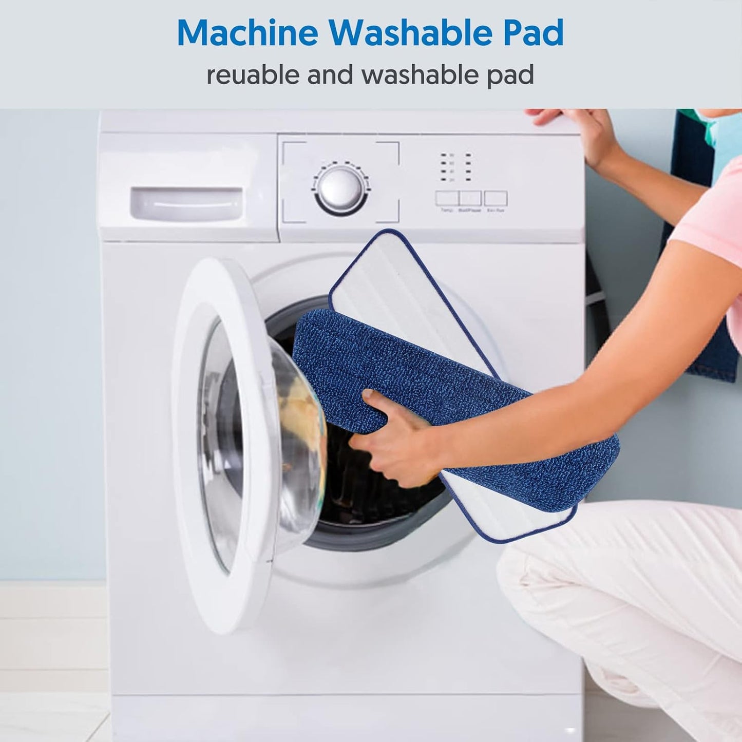 7 Count Reusable Microfiber Mop Pads for Swiffer PowerMop- MEXERRIS PowerMop Refills Hard Wood