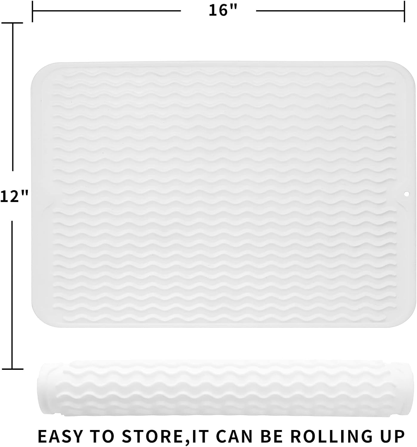 Silicone Dish Drying Mat for Multiple Usage,Easy clean,Eco-friendly,Heat-resistant Silicone Mat for