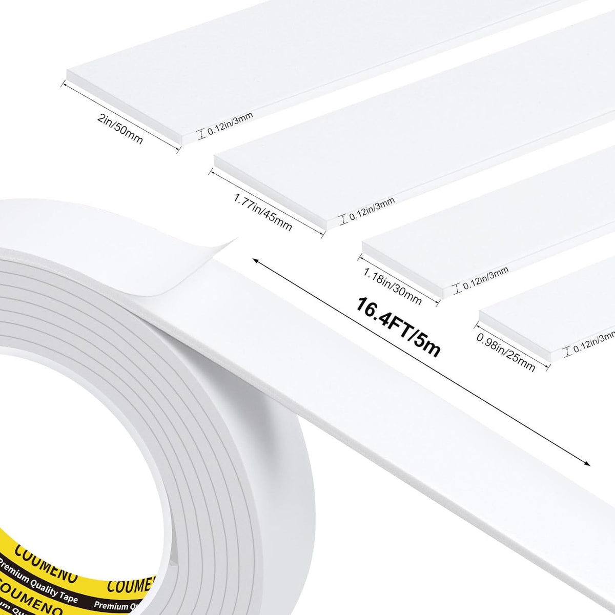 Single-Sided EVA Foam Tape Single-Sided Sealing Strip Foam Pad Sponge Tape,Self-Adhesive Insulation