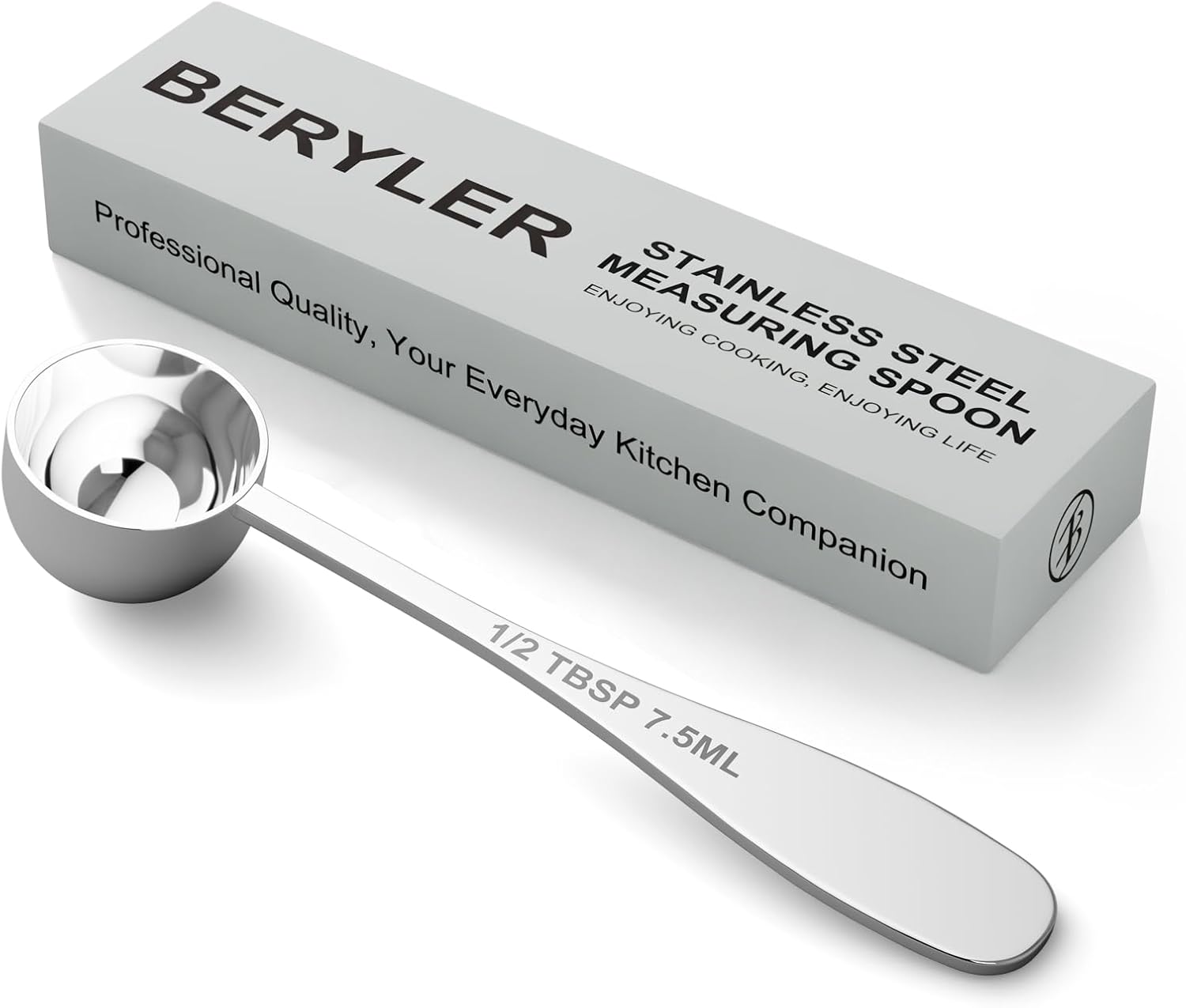 1PCS 1/2tbsp(1.5tsp, 7.5 ml) Single Measuring Spoon, Stainless Steel Individual Teaspoon, Metal