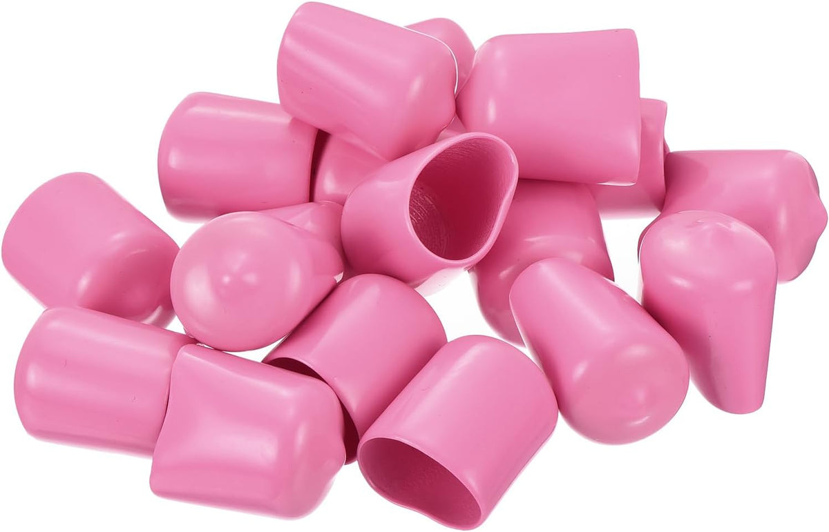uxcell 20pcs Rubber End Caps 16mm(5/8 inch) ID Vinyl PVC Round Tube Bolt Cap Cover Screw Thread