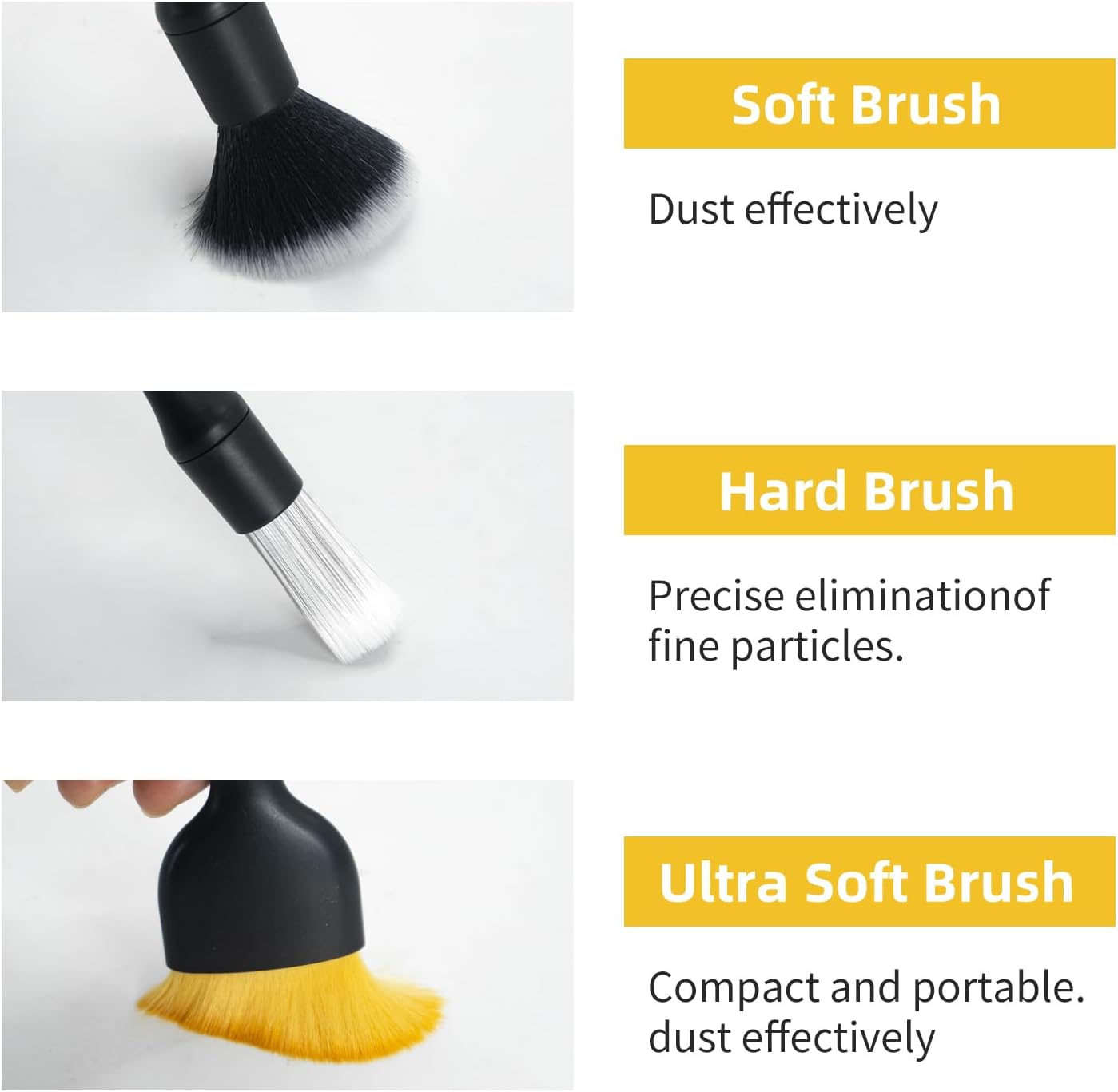 8PCS Car Interior Detailing Kit, Dash Duster for Car Interior Detail Brush with Car Cleaning Gel